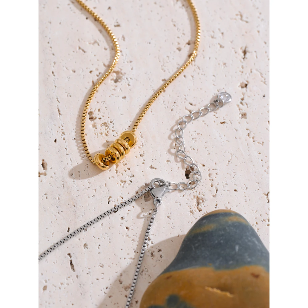 Yhpup Zirconia Necklace 316L Stainless Steel