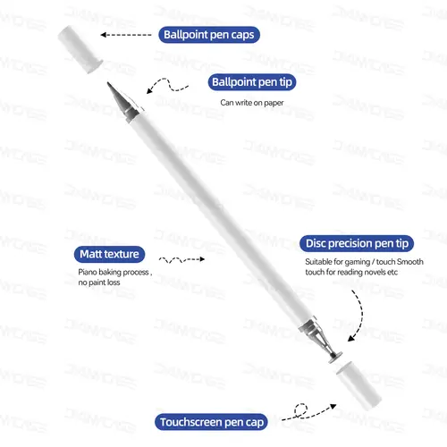 2 in 1 Universal Stylus Pen For Tablet Mobile Android ios Phone iPad Accessories Drawing Tablet Capacitive Screen Touch Pen - Image 2
