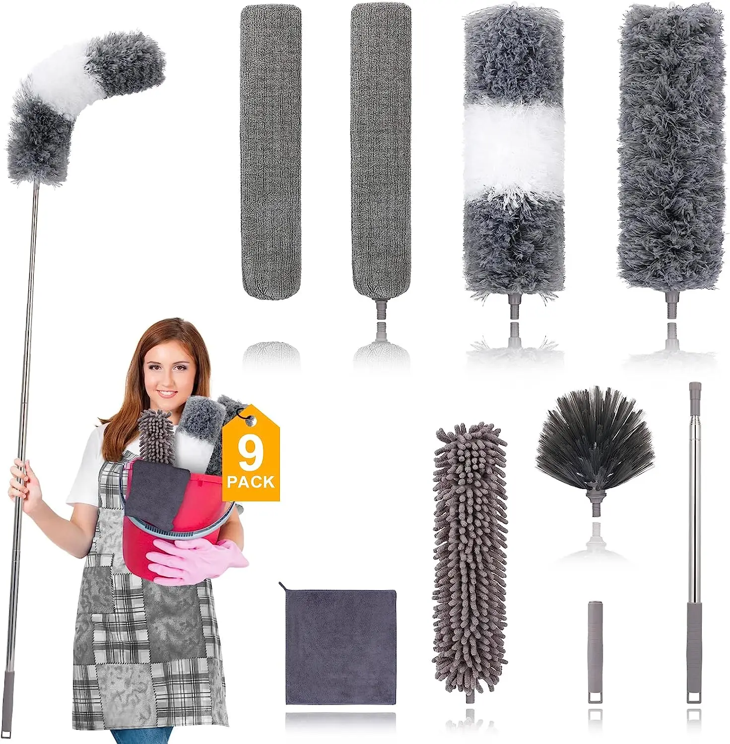 Duster Brush cleaning duster retractable duster microfiber duster brush telescopic duster brush microfiber dust brush telescopic dust brush telescopic dust remover Microfiber Duster Extendable Gap Dust Tools Retractable Car Cleaning Brush Household Ceiling Cleaning Tools