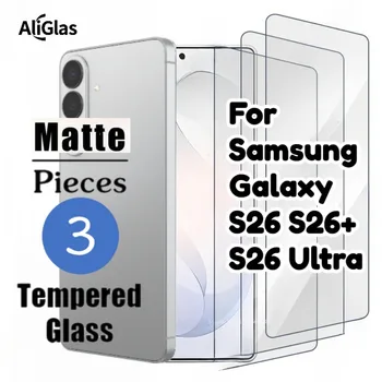 Confezione da 3 pellicole in vetro temperato opaco per Samsung Galaxy S26 Pellicola protettiva in vetro per schermo anteriore per Samsung S26 Ultra S26+ Series