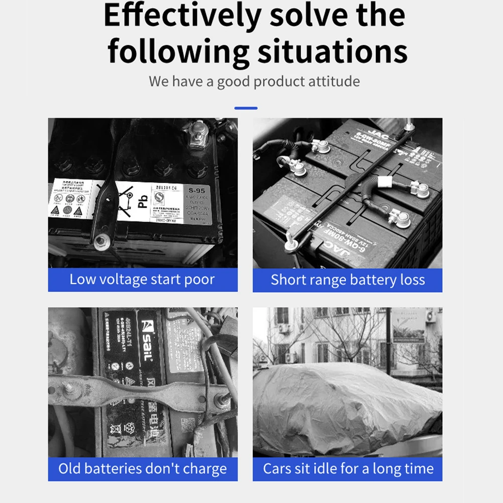 500A Electric Motorcycles Fast Charger 12V/24V Smart Charger LCD Display Moto Battery Charger for Lead-Acid AGM GEL EFB Battery