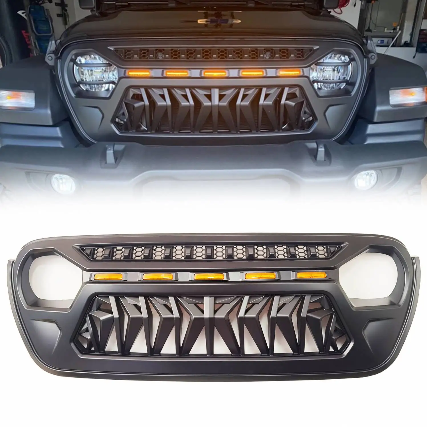 

Аксессуары для внедорожников JL JT 4x4, передний автомобильный гриль для JEEP WRANGLER