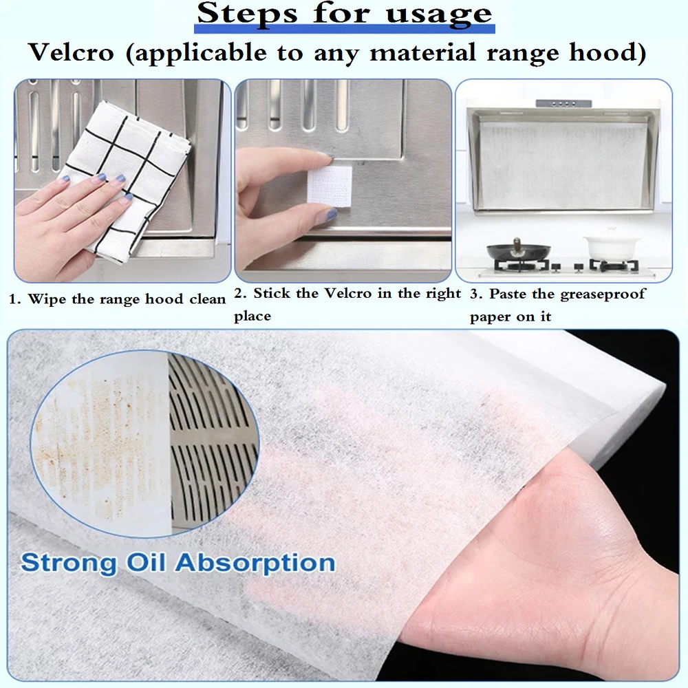 46cmx5M Cooker Hood Extractor Fan Protection Filter Kitchen Oil Filter Paper Non-woven Absorbing Paper Anti Oil Cotton Filters