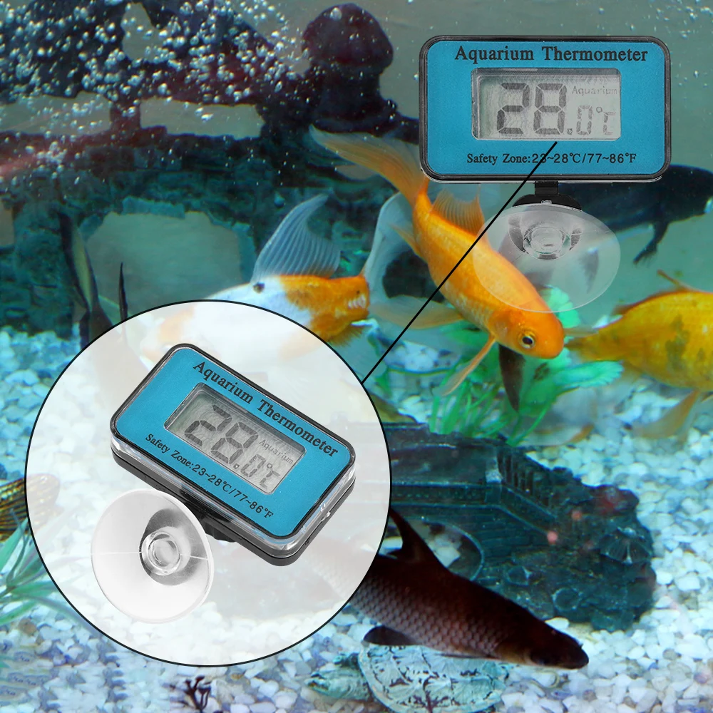 Animal thermometer Electronic Thermometer Waterproof With Suction Cup LED Digital Display For Aquariums Reptile Tanks Temperature monitor