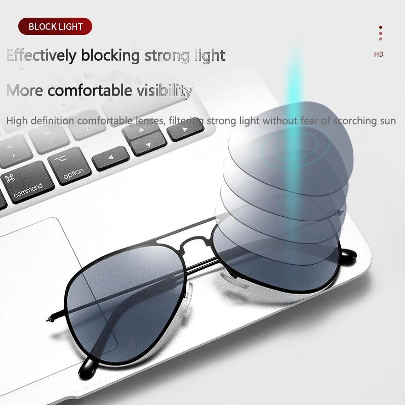 Shatar Double Light Reading Glasses Both Near And Far For Men Women Sunglasses Anti Blue Light And UV Protection Can Walk With Y 5
