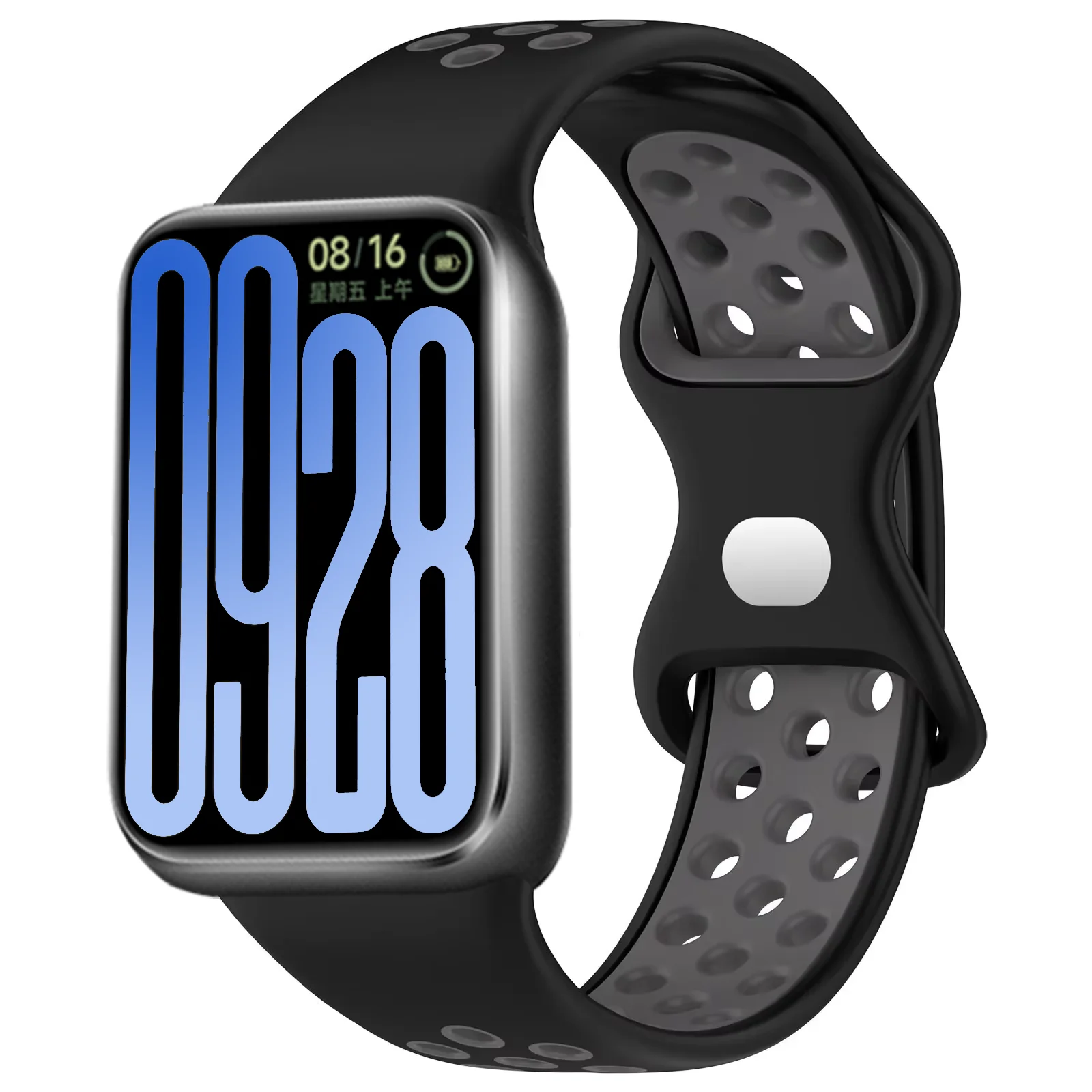 Two-Tone Silicone Smartwatch Replacement Strap Bracelet Accessory