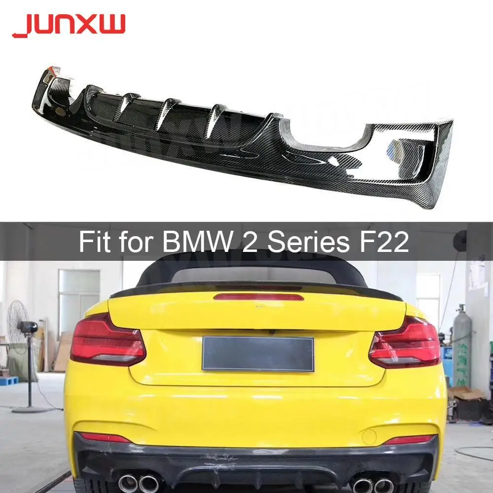 

Carbon Fiber Rear Bumper Lip Diffuser For BMW 2 Series F22 220i 228i 235i M235i M sport 2014-2017 E Style Spoiler Fiber Glass