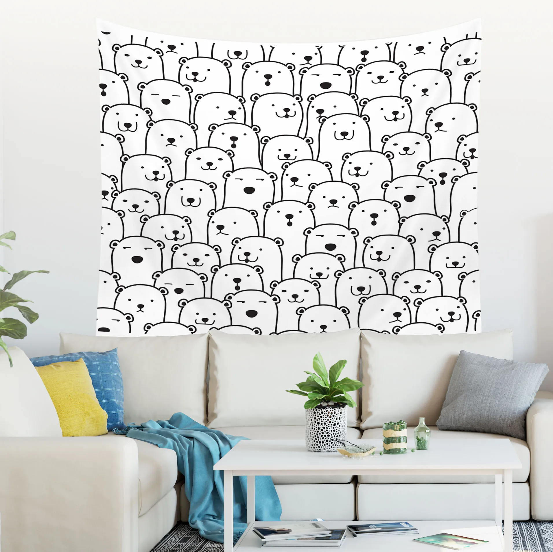 Tapestry Decor Cartoon Cat Tapestry for Home Decoration
