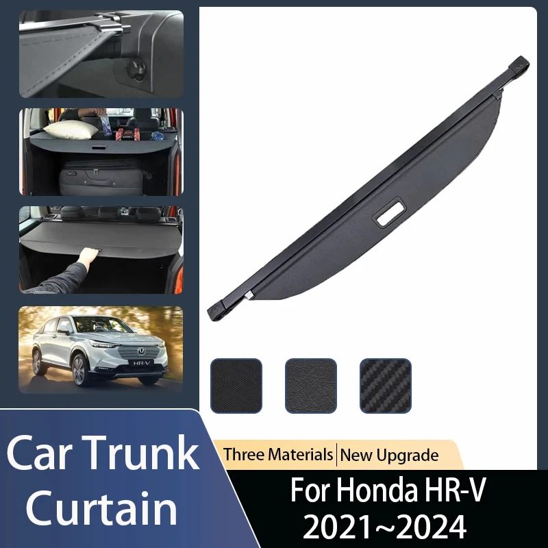 

For Honda HR V HRV Vezel XR-V MK3 EHEV ENy1 2021~2024 Car Rear Trunk Curtain Covers Security Luggage Rack Partitions Accessories