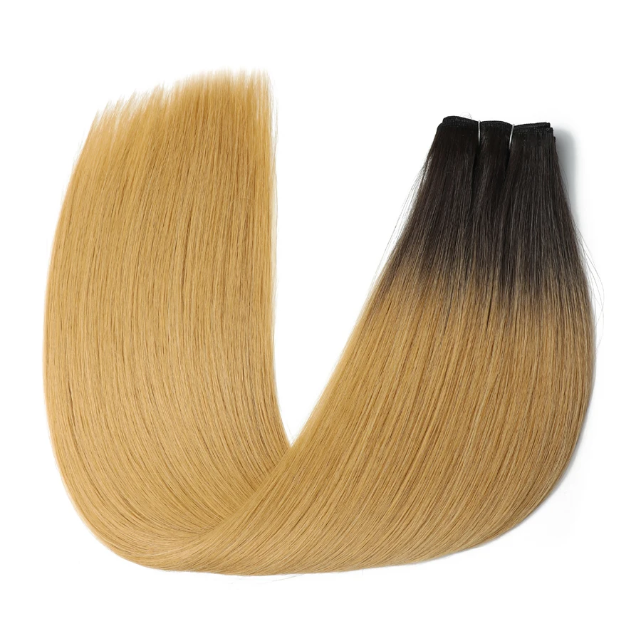 30 Zoll glatte Kunsthaarverlängerungen 200g/Stück Ombre Blond Grau Aschblond Weiche Haarwebungen Synthetische Haarbündel – Detail 8