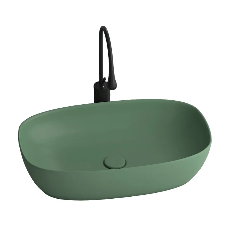 

Advanced green countertop basin, ceramic washbasin, bathroom washbasin, washbasin