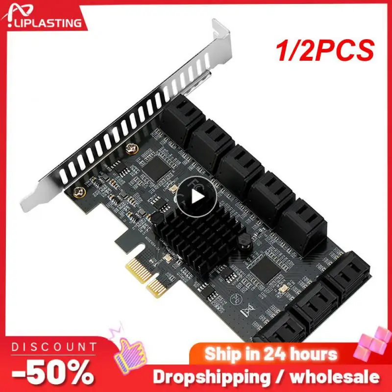 

1/2PCS Mining 6/12/16/20 Ports SATA 6Gb to PCI Express Controller Expansion Card PCIe to SATA III Converter PCIE Riser Adapter