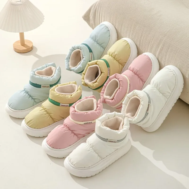 2023 New Outdoor Waterproof Platform Snow Boot Women Warm Plush Lining Ankle Boots Woman Non Slip Thick Bottom Cotton Shoes 6