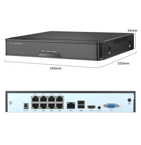 XMeye 8ch POE NVR 4K Support 16ch Network Video Recorder Register H.265X 1 HDD 24/7 Recording IP Camera P2P System Security - Image 6