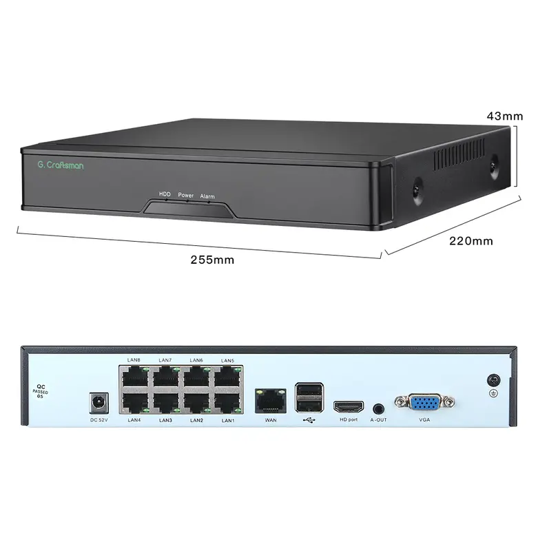 XMeye 8ch POE NVR 4K Support 16ch Network Video Recorder Register H.265X 1 HDD 24/7 Recording IP Camera P2P System Security - Image 6