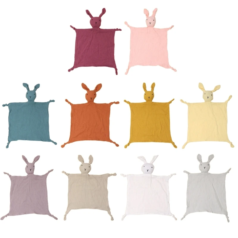 

Y1UB Rabbit Lovey-одеяло для девочек и мальчиков, хлопковое защитное одеяло, игрушка для детей