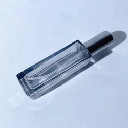 Transparent Square Glass Spray Perfume Bottle - 10/20ml Refillable Travel Atomizer (20ml Gray)