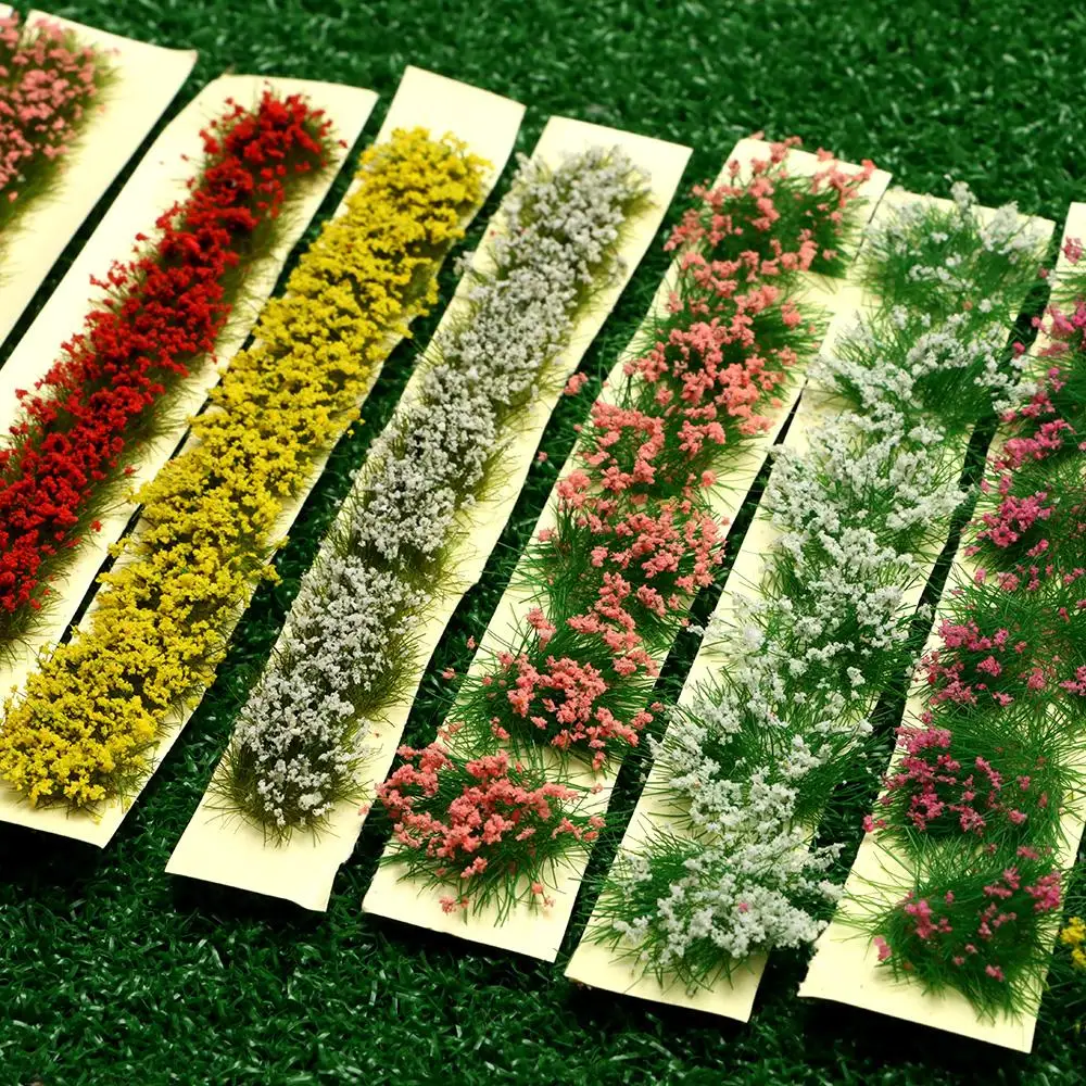 

Simulation Miniature Flower Grass Model For HO Train Railway Building/Garden Scene Decor Materials Diorama Kits 5Pcs/Lot