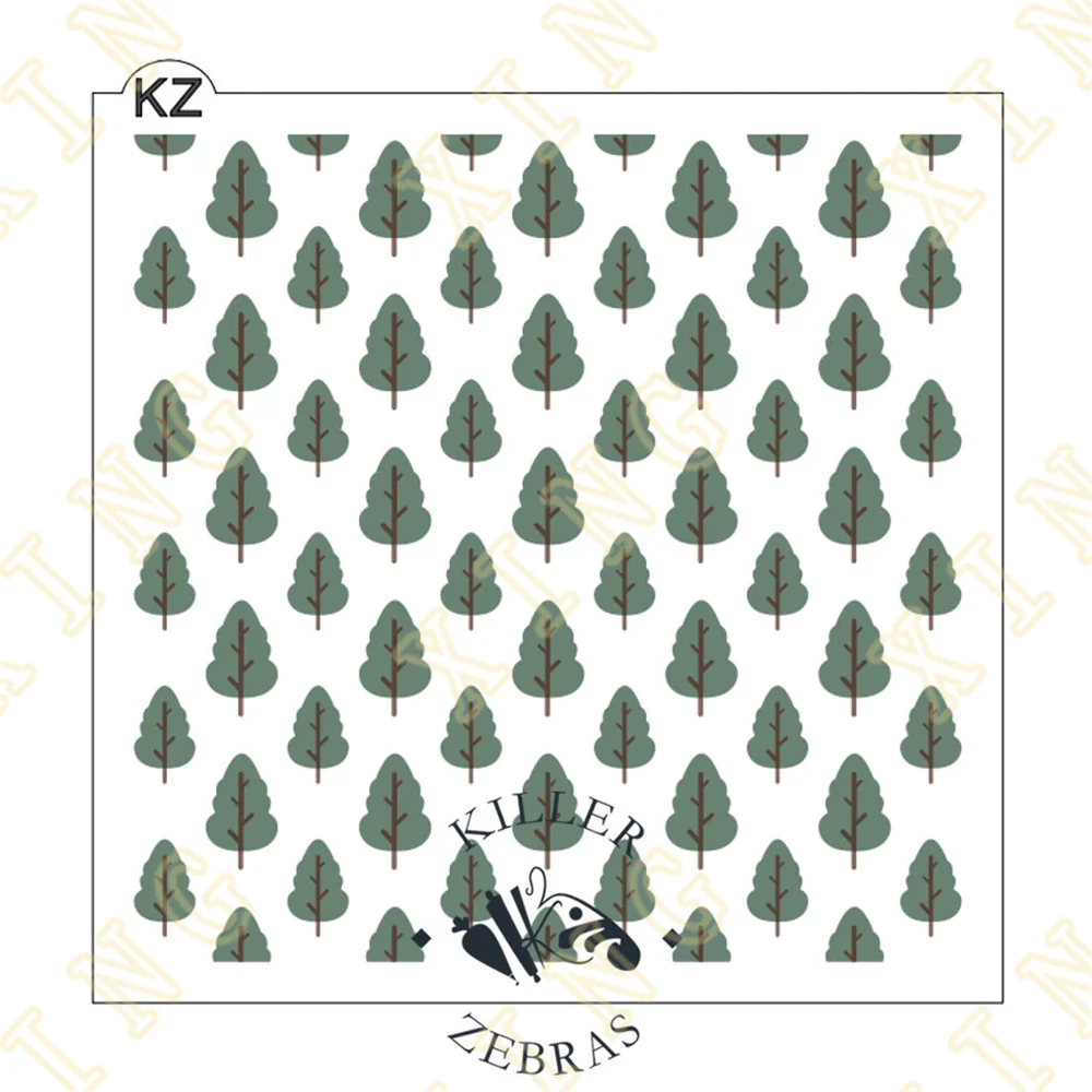 

Forest 2 Part Stencil Diy Embossing Paper Card Template Craft Layering Stencils for Walls Painting Scrapbooking Stamp Album Deco