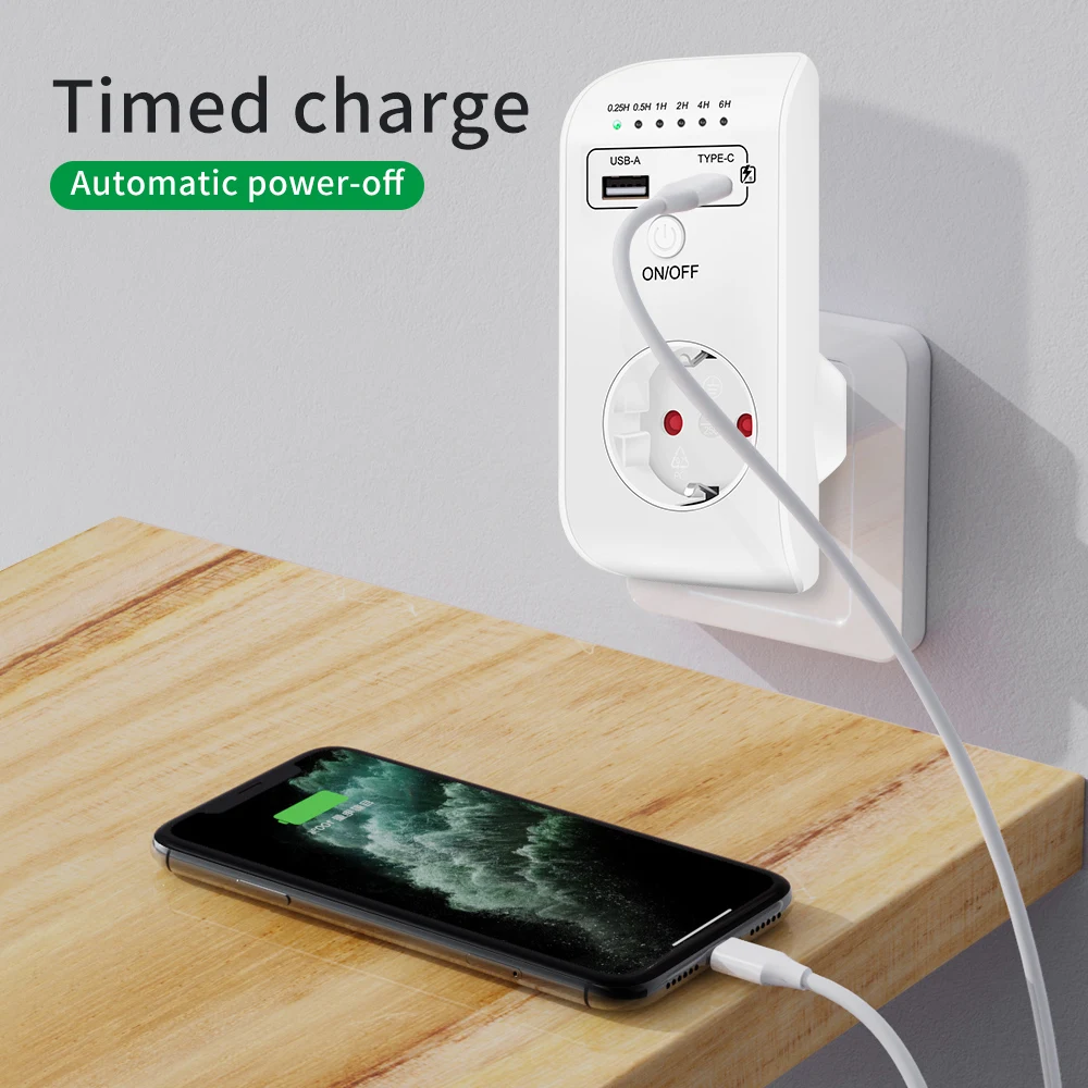 รูปสินค้า ชาร์จเร็ว USB-C พร้อมตั้งเวลาอัจฉริยะ