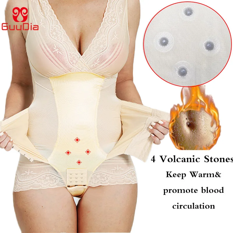 GUUDIA Women Waist Trainer Bodysuit Tummy Control Full Body Shaper Slim Cincher Seamless Shapewear Waist Slimming Bodysuits
