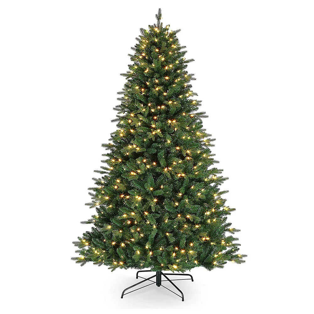 2.1m Christmas Tree With 1000 Tips Folding Stable Metal Stand Fast