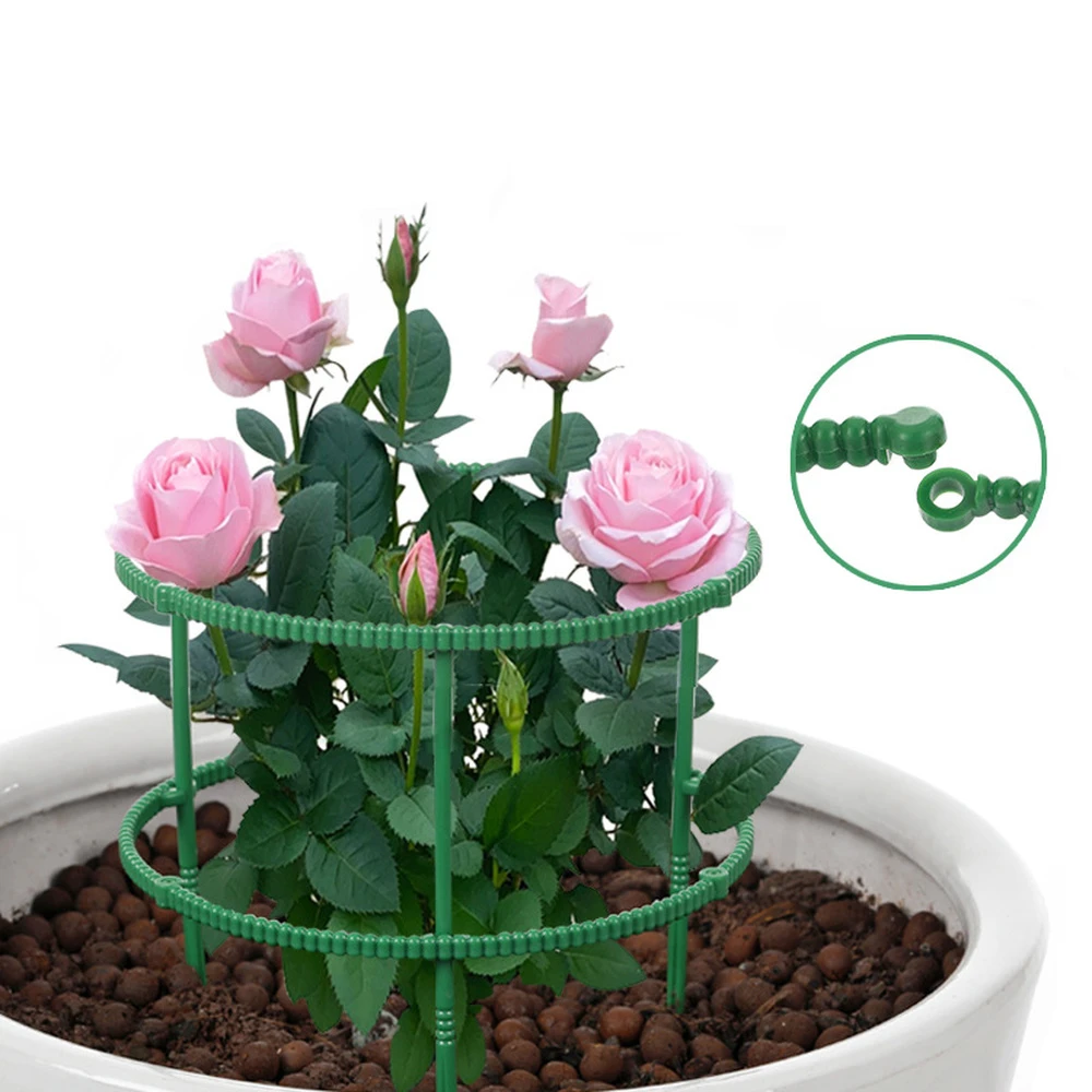 Spliced Flower Plant Shelf Bracket Support Ring Climbing Rattan Anti-Lodging Support Rod Leaf Guard Bracket Orchid Stand ready planted hanging baskets