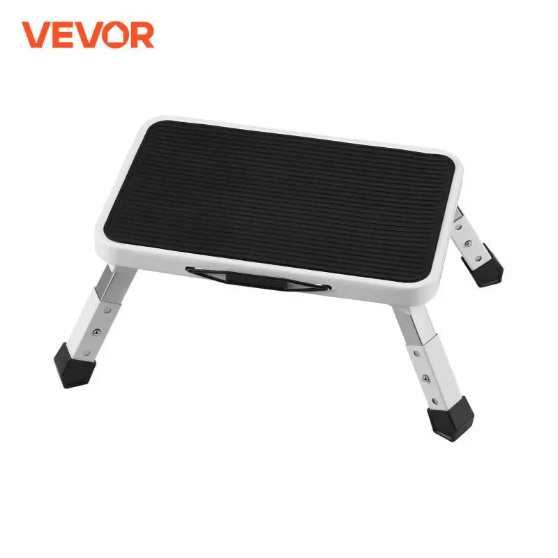 Folding Stool Step Stool 1 Step 330lbs Capacity Adjustable Height Toddlers Adults Non Slip Sturdy For Office RVs Pets Bathrooms Bedrooms