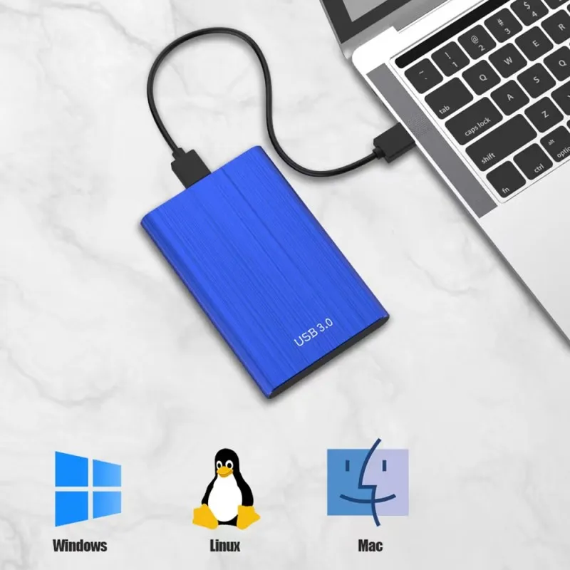  레노버 휴대용 SSD 64TB 솔리드 스테이트 드라이브, 2.5 인치 SATA 3 HD SSD 하드 디스크, USB 3.1, 노트북 및 PC용 외장 하드 드라이브