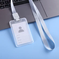 Compact Transparent Card Holder with Lanyard - Ideal for Students and Professionals (07)
