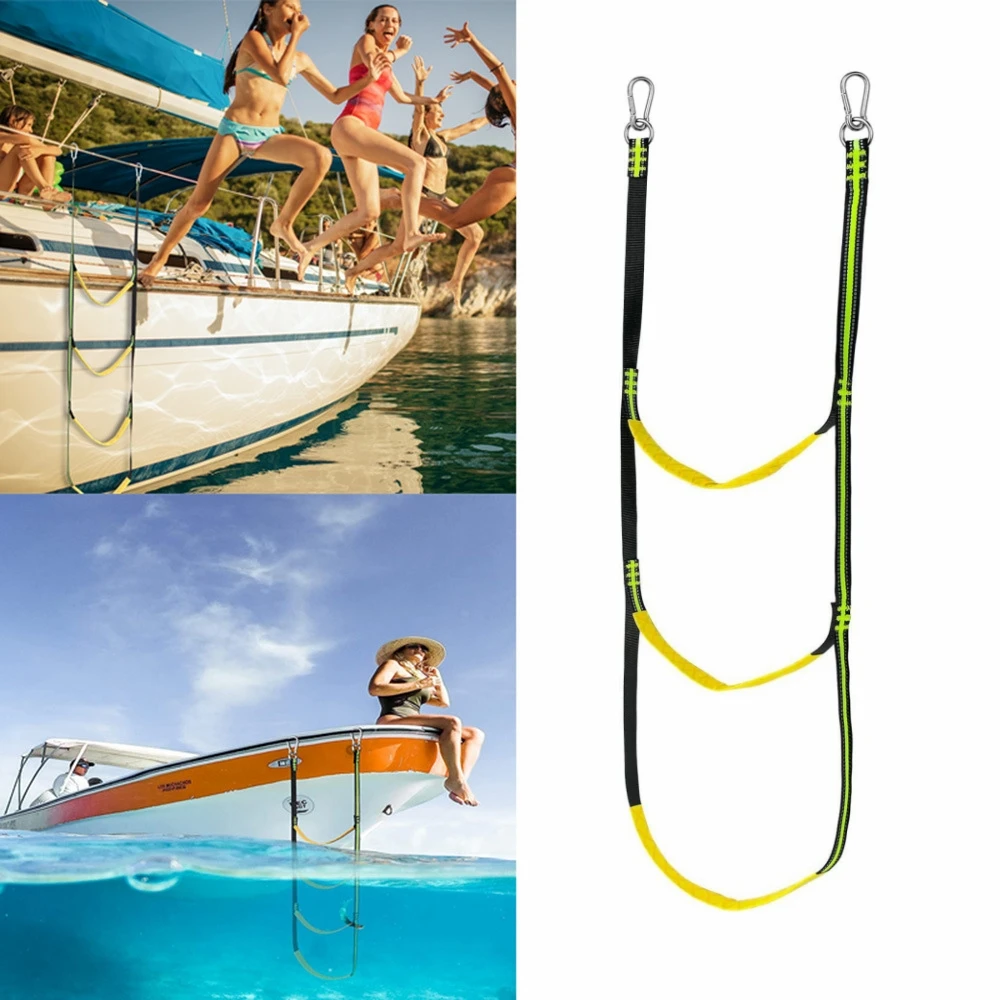 Rubber Boat Special Boarding Soft Ladder Inflatable Boat Launching Ladder Folding Hanging Ladder Yacht Boat Side Soft Ladder