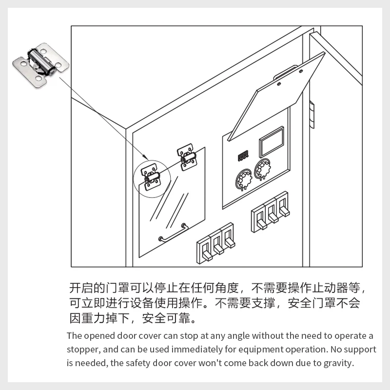 Stainless Steel Hinges Hinge Stainless Steel Torque Friction Damping Free Stop Fitting Positioning HHPT-3-7-15