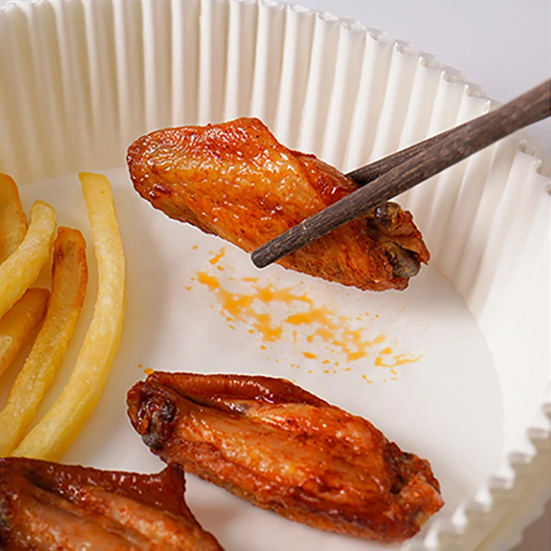 50/100Pcs Airfryer Baking Paper Oil-Proof Air Fryer Disposable Paper Liner for Barbecue Plate Round Oven Pan Pad 16/20cm air fryer paper air fryer liners disposable air fryer liners air fryer accessories parchment baking paper
