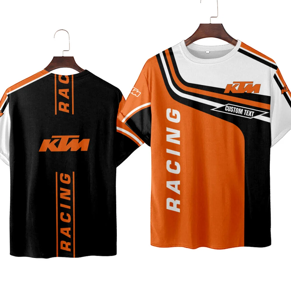 New trendy distinctive design comfortable lightweight motorcycle off-road riding 3D printed KTM short sleeved sport T-shirt 6