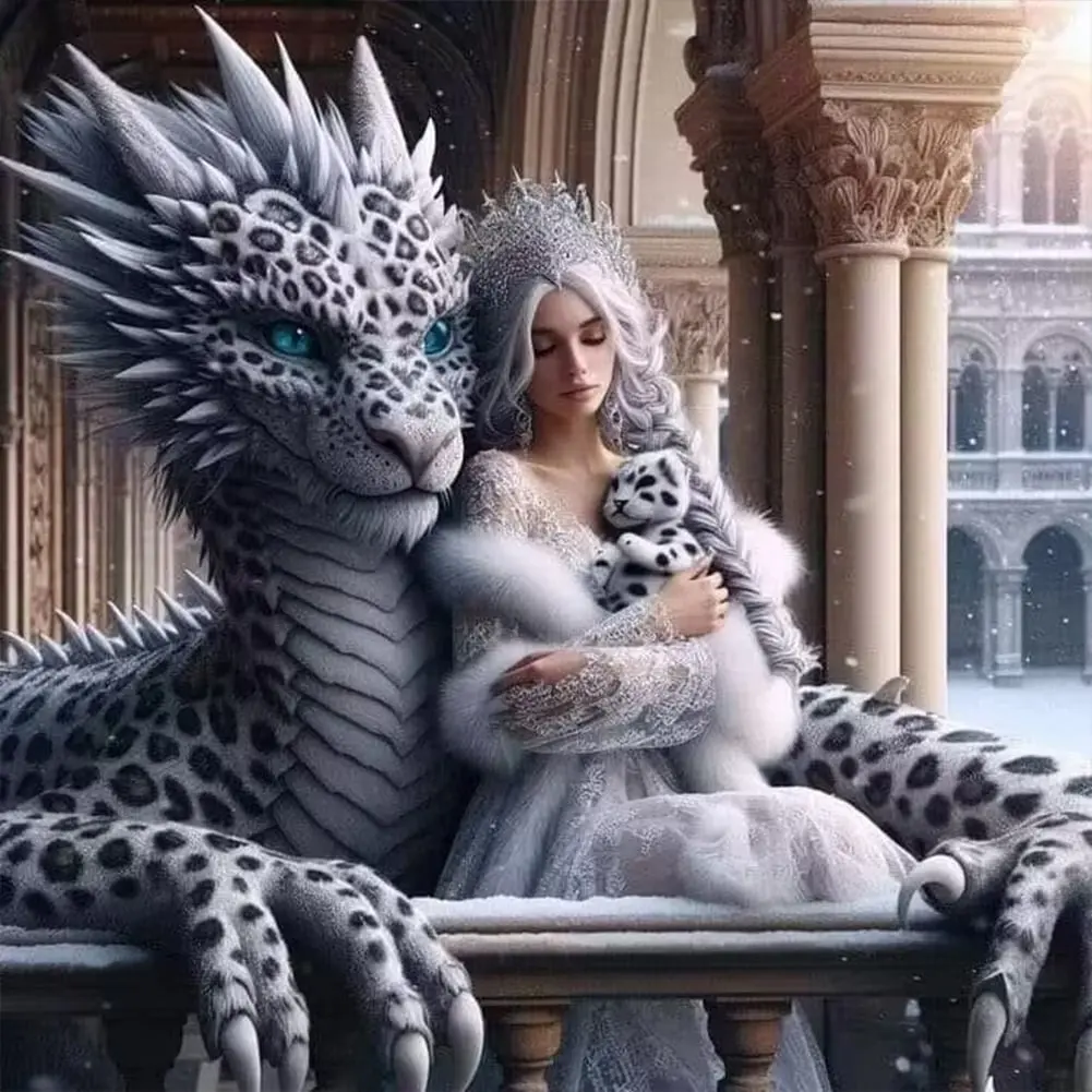 Description Picture 5 of itemDragon And Girl DIY Full Diamond Painting Fantasy Aniamls Cross Stitch Kits New 2024 Mosaic Diamond Embroidery Sale