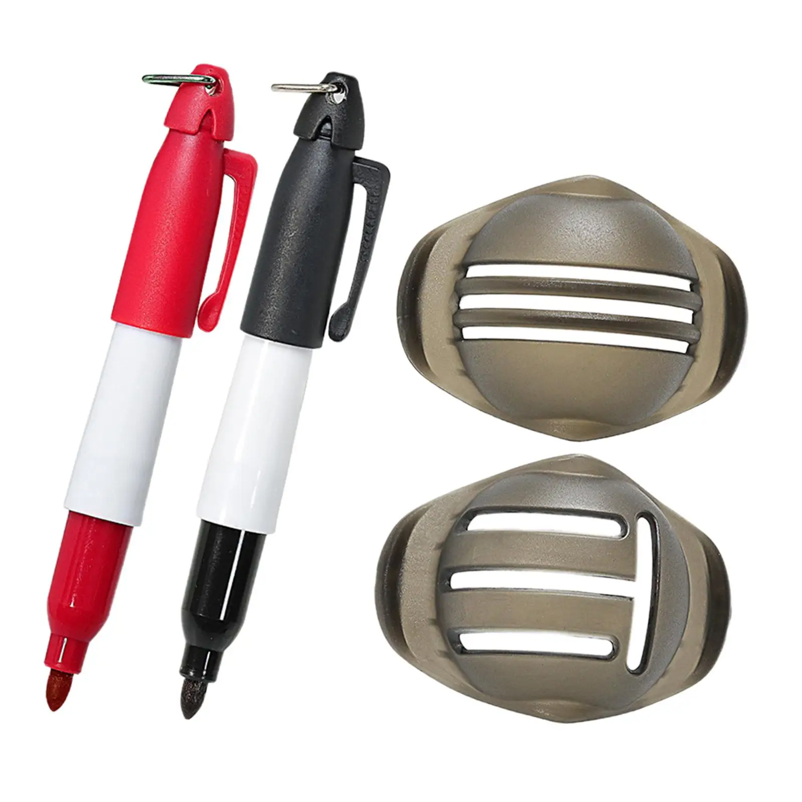 2 Pieces Golf Ball Marker Set Golf Ball Alignment Tool Line Liner for
