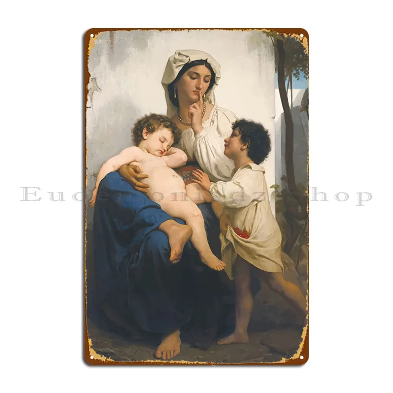 

William Bouguereau Metal Plaque Poster Funny Classic Wall Custom Print Club Tin Sign Poster
