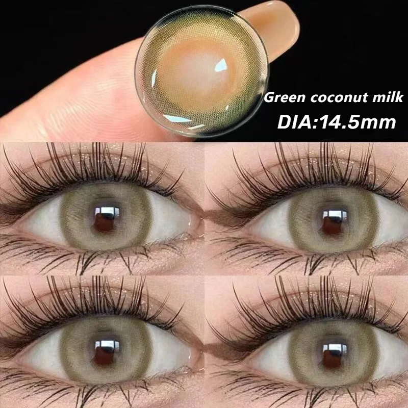 MILLCREEK2PCSNaturalKoreanColoredContactLenseswithPrescription
