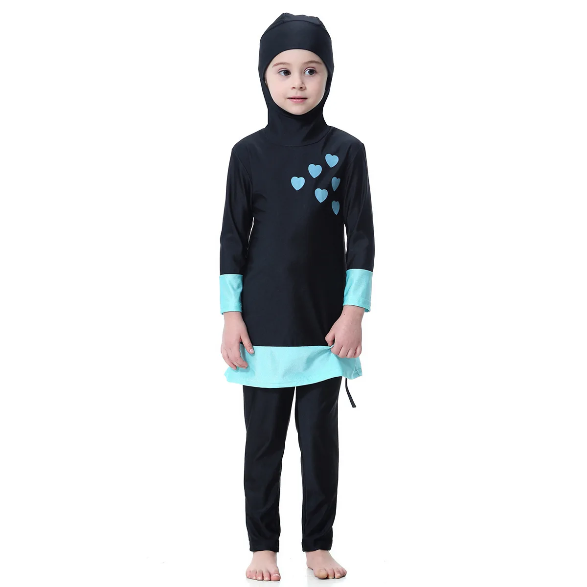 Muslim Girls Swimwear Muslim Girl Swimwear Hijab Islamic Lovely Swimsuit for Kids Children Beach Wear Moroccon Swimming Clothes Bathing Suit