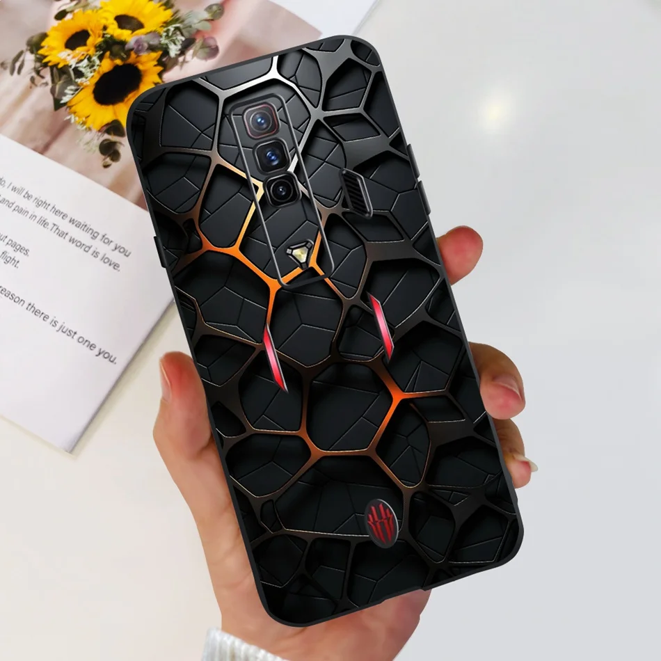 Fashion Cool Pattern Black Silicone Phone Case for ZTE Nubia Red Magic Series