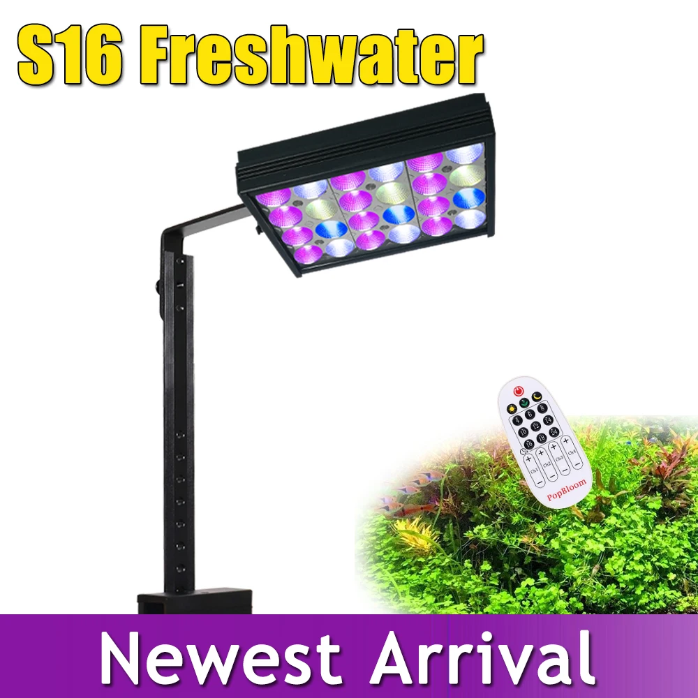 

PopBloom-LED Planted Aquarium Light with Timer Lamp for Plants, Freshwater Plant Fish, Mini Nano Tank, Sunrise Sunset