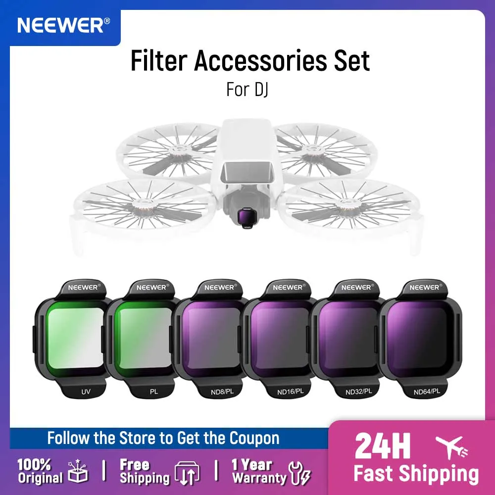 Lot de 6 Filtres ND PL UV CPL pour Drone DJI Mini 3 Pro/Mavic 3