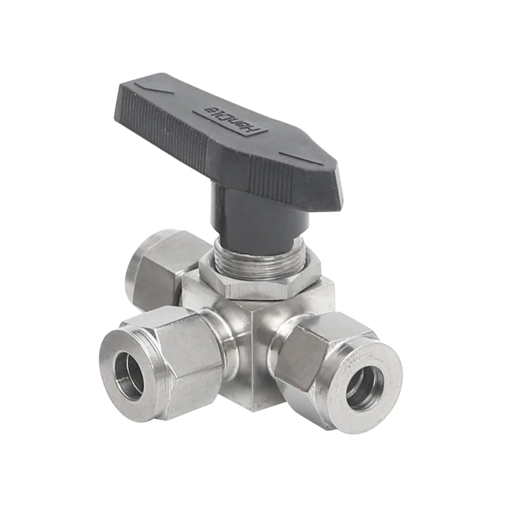 

Fit 3 6 8 10 12mm 1/8" 1/4" 3/8" 1/2" OD Tube Tee L-Port Ball Valve Compression Union 304/316 Stainless Propane