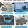 1 Pc  Paw Print Pet Mat Pvc Cat Litter Mat Waterproof Pet Litter Box Pad Non-slip Sand Cat Washable Cleaning Mat 5