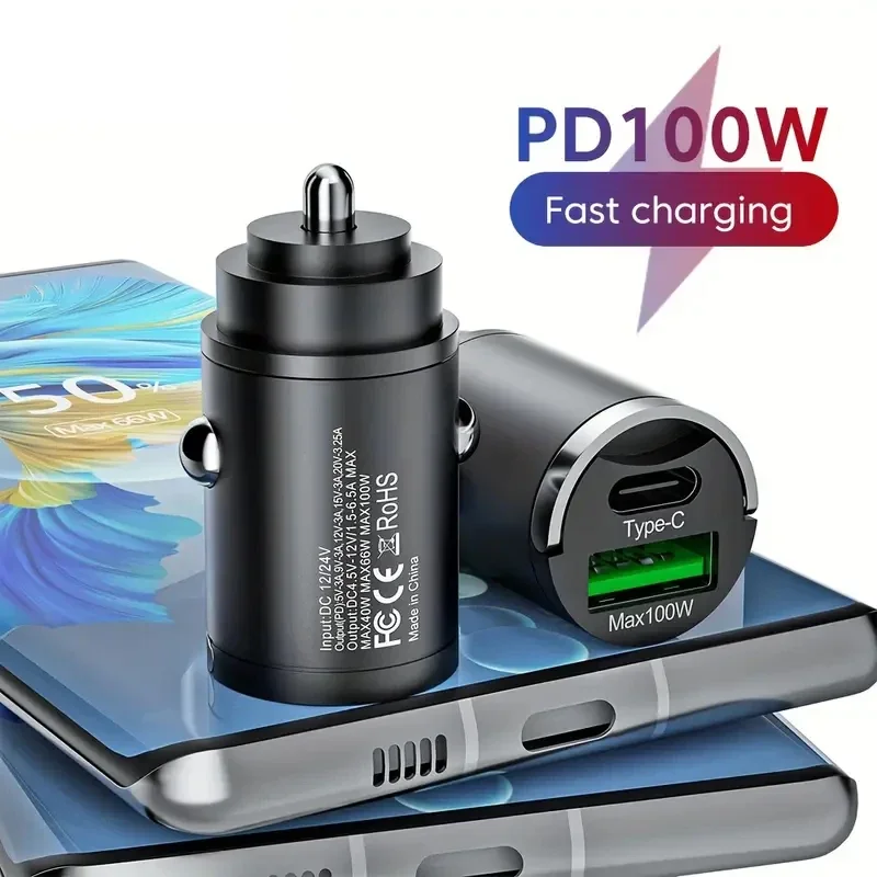 Fast Charging Car Charger USB C Adapter for Phones