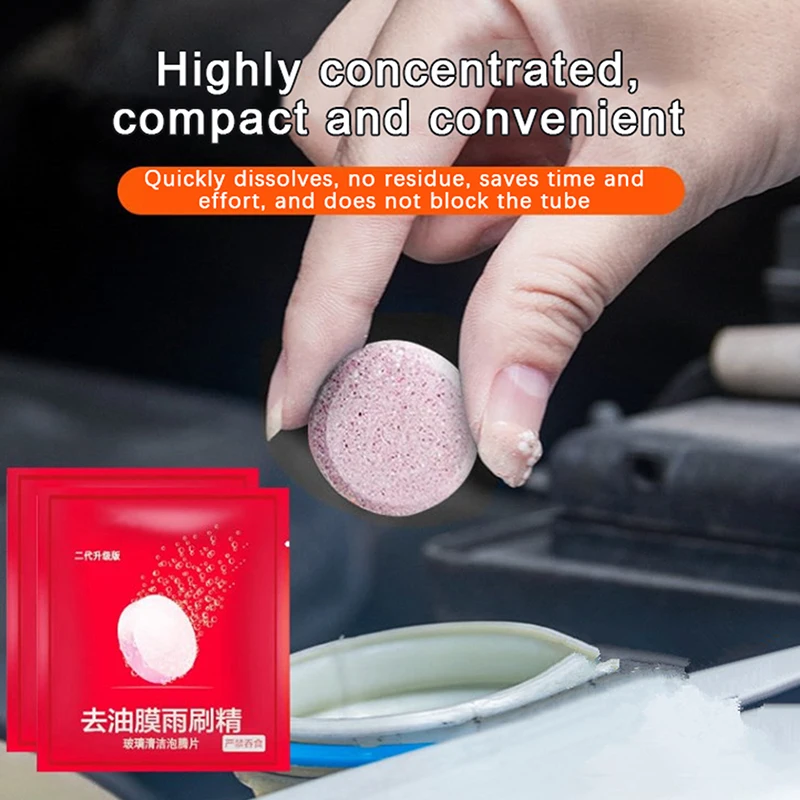 

1/5/10pcs Car Window Cleaner Wiper Tablets Glass Windshield Solid Wiper Essence Cleaning Supplies Car Accessories