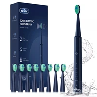 SEJOY Sonic Electric Toothbrush Teeth Whitening Vibration 5 Modes 8 Replacement Brush Heads USB Rechargeable 1