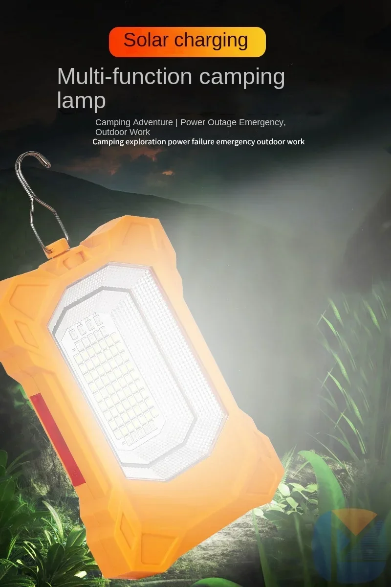 Description Picture 2 of itemSolar Outdoor Folding Light Portable 3 Mode Rechargeable LED Bulb Search Lights Camping Torch Emergency Lamp for Power Outages
