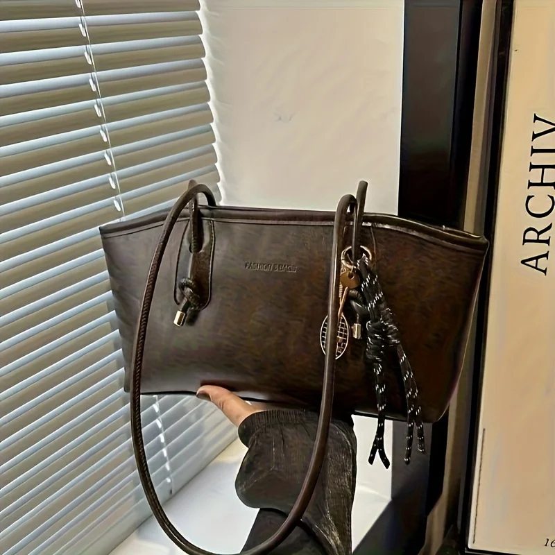 Ladies Soft Leather Shoulder Armpit Bag, Black, White, Brown, Coffee, Convertible Tote Bag, Spacious Work, Travel, Everyday Use