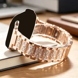 Elegant Rhinestone Metal Band - 40 41mm(S11 10 42mm) (Rose gold)